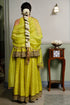 Jahanana Mehendi Green Embroidered Short Anarkali And Sharara With Dupatta
